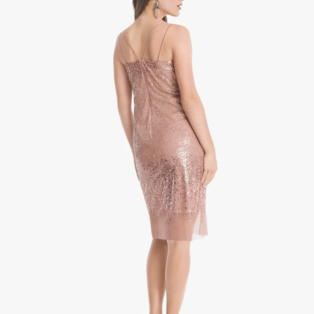 WHBM Strappy Sequin Shift Dress - Picture 2 of 16